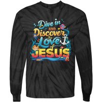 Dive In And Discover The Love Of Jesus Scuba Diving Vbs 2024 Tie-Dye Long Sleeve Shirt