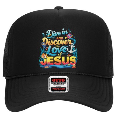 Dive In And Discover The Love Of Jesus Scuba Diving Vbs 2024 Trucker Hat