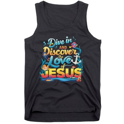 Dive In And Discover The Love Of Jesus Scuba Diving Vbs 2024 Tank Top