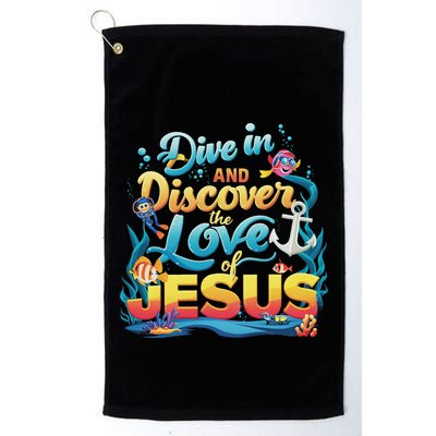 Dive In And Discover The Love Of Jesus Scuba Diving Vbs 2024 Golf Towel