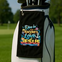 Dive In And Discover The Love Of Jesus Scuba Diving Vbs 2024 Golf Towel