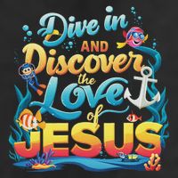 Dive In And Discover The Love Of Jesus Scuba Diving Vbs 2024 Golf Towel
