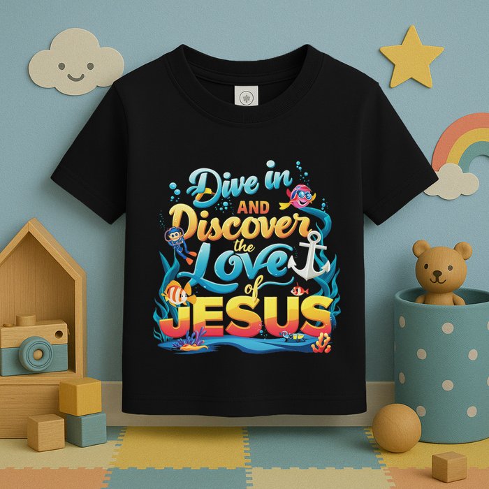 Dive In And Discover The Love Of Jesus Scuba Diving Vbs 2024 Toddler T-Shirt