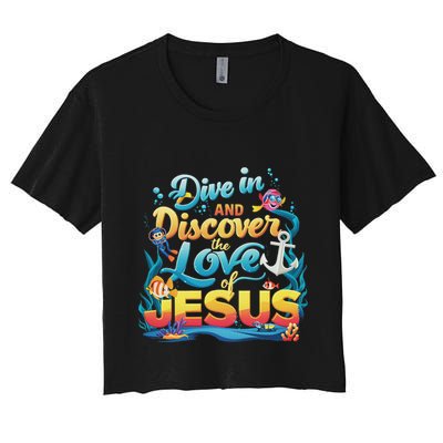 Dive In And Discover The Love Of Jesus Scuba Diving Vbs 2024 Crop Top