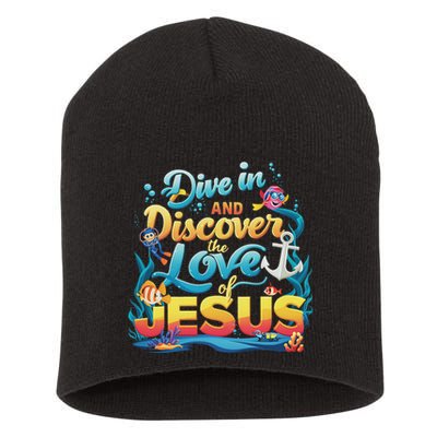 Dive In And Discover The Love Of Jesus Scuba Diving Vbs 2024 Short Acrylic Beanie