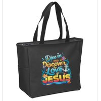 Dive In And Discover The Love Of Jesus Scuba Diving Vbs 2024 Zip Tote Bag