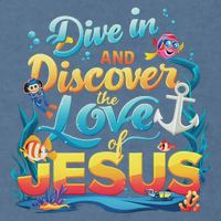Dive In And Discover The Love Of Jesus Scuba Diving Vbs 2024 Garment-Dyed Sweatshirt
