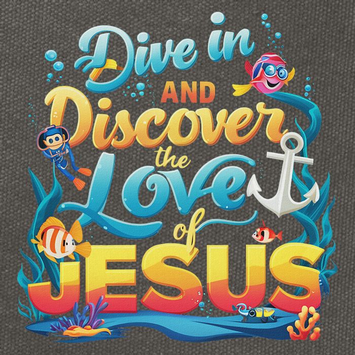 Dive In And Discover The Love Of Jesus Scuba Diving Vbs 2024 Cotton Canvas Backpack