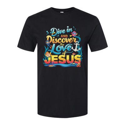 Dive In And Discover The Love Of Jesus Scuba Diving Vbs 2024 Softstyle CVC T-Shirt