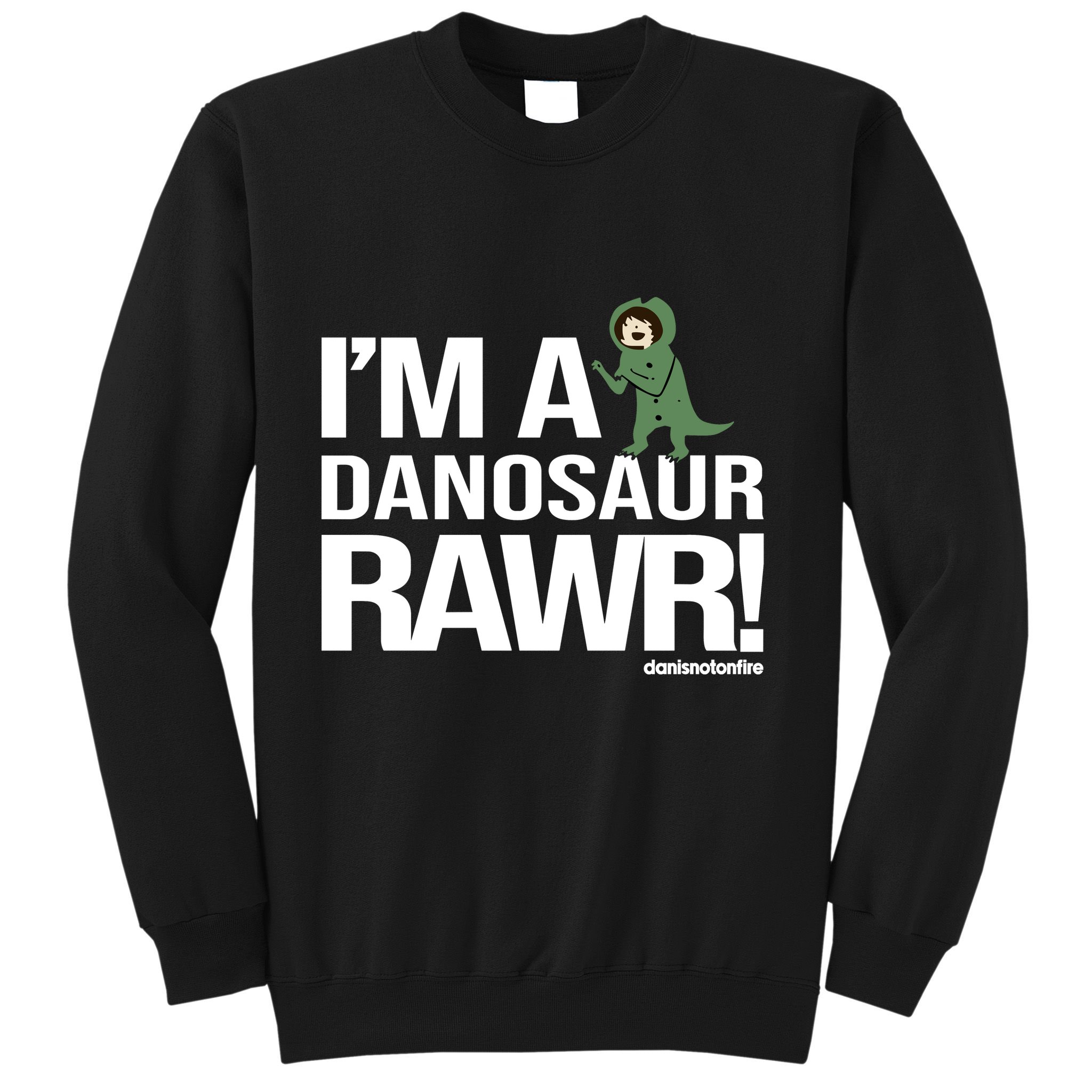 Danisnotonfire IM A Dinosaur Rawr Sweatshirt