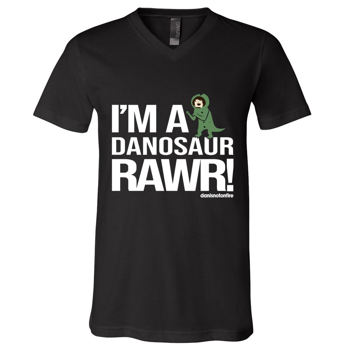 Danisnotonfire IM A Dinosaur Rawr V-Neck T-Shirt