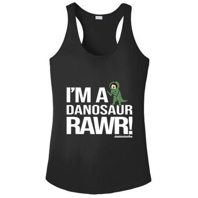 Danisnotonfire IM A Dinosaur Rawr Ladies PosiCharge Competitor Racerback Tank