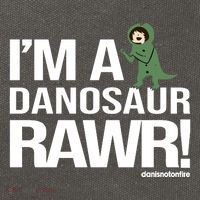 Danisnotonfire IM A Dinosaur Rawr Cotton Canvas Backpack