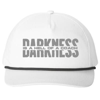 Darkness Is A Hell Of A Coach Snapback Five-Panel Rope Hat