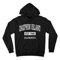 Dauphin Island Alabama Al Vintage Sports Established Hoodie