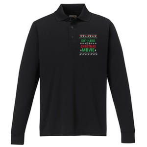 Diehard Is A Christmas Movie Funny Ugly Christmas Pajama Great Gift Performance Long Sleeve Polo