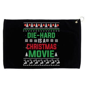 Diehard Is A Christmas Movie Funny Ugly Christmas Pajama Great Gift Grommeted Golf Towel