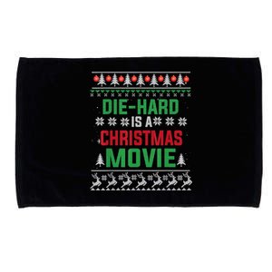 Diehard Is A Christmas Movie Funny Ugly Christmas Pajama Great Gift Microfiber Hand Towel