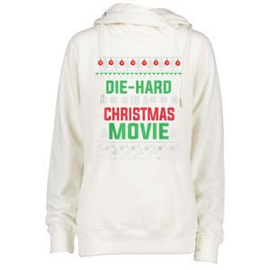 Diehard Is A Christmas Movie Funny Ugly Christmas Pajama Great Gift Womens Funnel Neck Pullover Hood