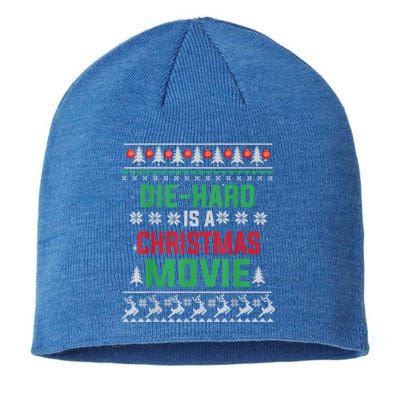 Diehard Is A Christmas Movie Funny Ugly Christmas Pajama Great Gift Sustainable Beanie