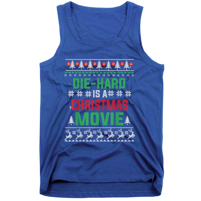 Diehard Is A Christmas Movie Funny Ugly Christmas Pajama Great Gift Tank Top