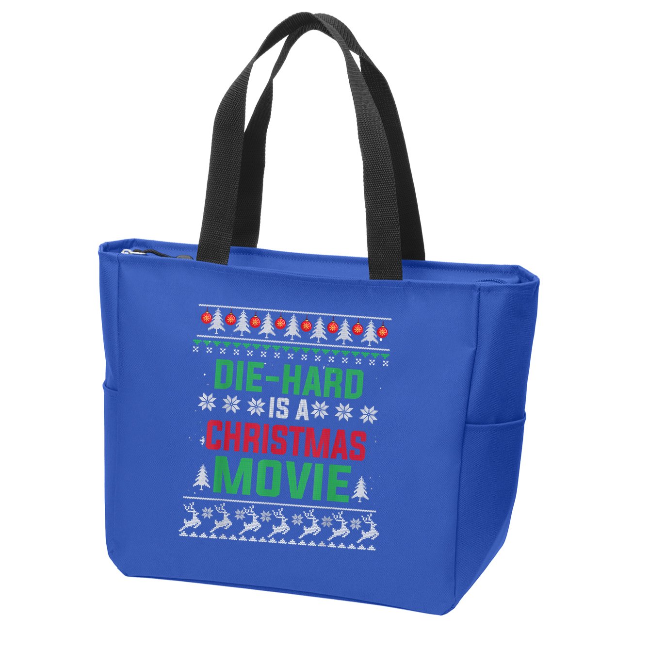 Diehard Is A Christmas Movie Funny Ugly Christmas Pajama Great Gift Zip Tote Bag