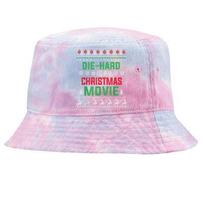 Diehard Is A Christmas Movie Funny Ugly Christmas Pajama Great Gift Tie-Dyed Bucket Hat