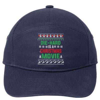 Diehard Is A Christmas Movie Funny Ugly Christmas Pajama Great Gift 7-Panel Snapback Hat