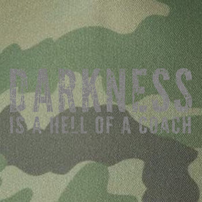 Darkness Is A Hell Of A Coach Bold Text Based Legacy Tie Dye Trucker Hat