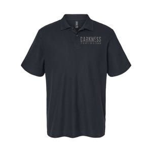 Darkness Is A Hell Of A Coach Bold Text Based Softstyle Adult Sport Polo