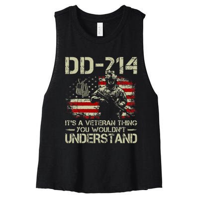 Dd214 ItS A Veteran Thing You WouldnT Understand Dd214 Women's Racerback Cropped Tank