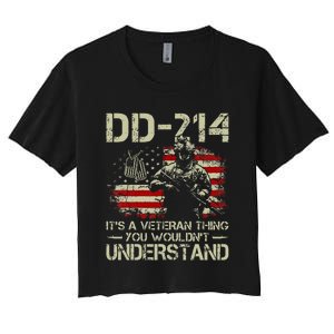 Dd214 ItS A Veteran Thing You WouldnT Understand Dd214 Women's Crop Top Tee