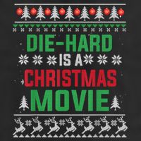 Diehard Is A Christmas Movie Funny Ugly Christmas 7 Panel Mesh Trucker Snapback Hat