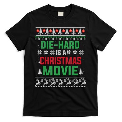Diehard Is A Christmas Movie Funny Ugly Christmas T-Shirt