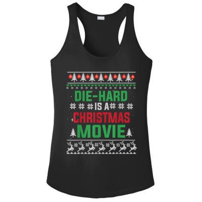 Diehard Is A Christmas Movie Funny Ugly Christmas Ladies PosiCharge Competitor Racerback Tank