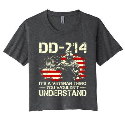 DD214 It's A Veteran Thing You Wouldn't Understand DD214 Women's Crop Top Tee