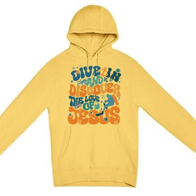 Dive In And Discover The Love Of Jesus Scuba Diving Vbs 2024 Funny Gift Premium Pullover Hoodie