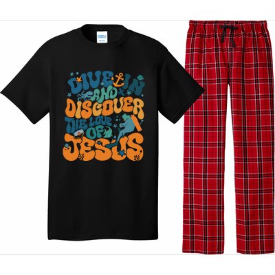 Dive In And Discover The Love Of Jesus Scuba Diving Vbs 2024 Funny Gift Pajama Set