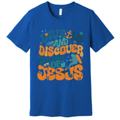 Dive In And Discover The Love Of Jesus Scuba Diving Vbs 2024 Funny Gift Premium T-Shirt