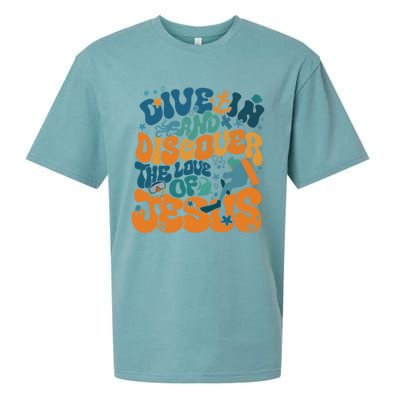 Dive In And Discover The Love Of Jesus Scuba Diving Vbs 2024 Funny Gift Sueded Cloud Jersey T-Shirt