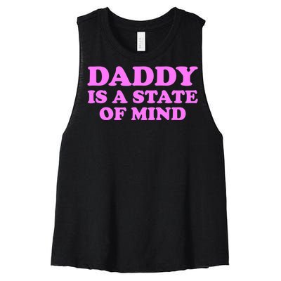 Daddy Is A State Of Mind Apparel Women's Racerback Cropped Tank