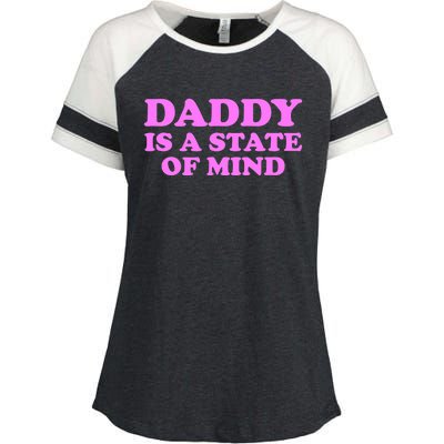 Daddy Is A State Of Mind Apparel Enza Ladies Jersey Colorblock Tee