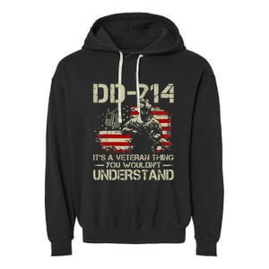 DD214 It's A Veteran Thing You Wouldn't Understand DD214 Garment-Dyed Fleece Hoodie