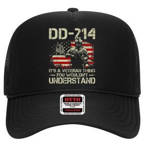 DD214 It's A Veteran Thing You Wouldn't Understand DD214 High Crown Mesh Back Trucker Hat