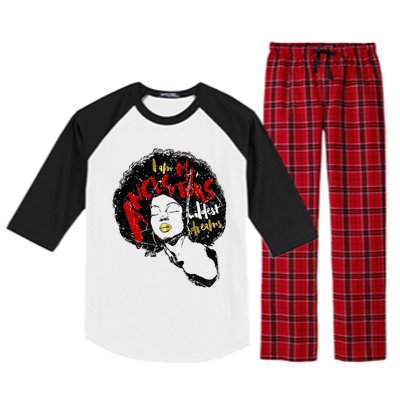 Distress I Am My Ancestors' Wildest Dreams Black Magic Gift Raglan Sleeve Pajama Set