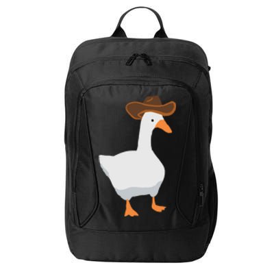 Duck In A Cow Hat Goose Meme Funny Gift City Backpack