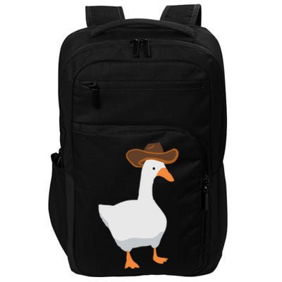 Duck In A Cow Hat Goose Meme Funny Gift Impact Tech Backpack