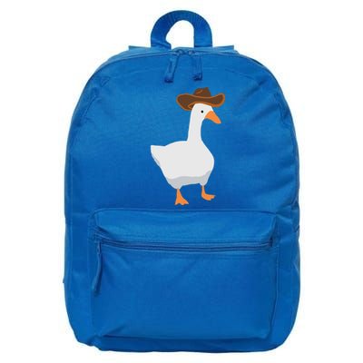 Duck In A Cow Hat Goose Meme Funny Gift 16 in Basic Backpack