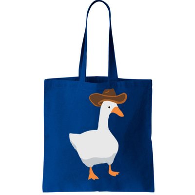 Duck In A Cow Hat Goose Meme Funny Gift Tote Bag