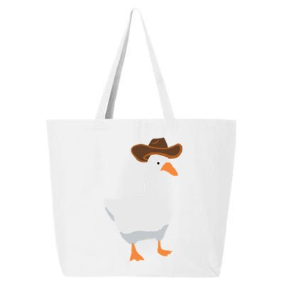 Duck In A Cow Hat Goose Meme Funny Gift 25L Jumbo Tote